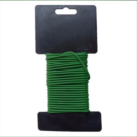 Fil de fer torsadé plastifié, 2,8 mm x 20 m, support pour plantes de jardin. (1/4)