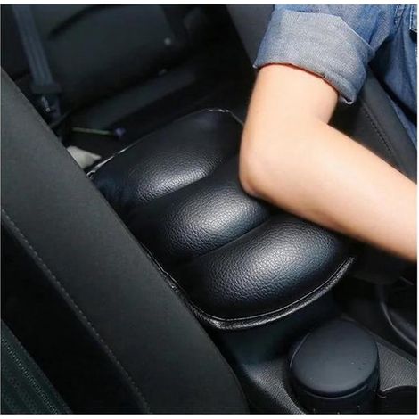 Funda para reposabrazos del panel de control central del coche, Compatible Renault, Megane 2, Logan Captur, Fundas reposabrazos coche (negras) (1/4)