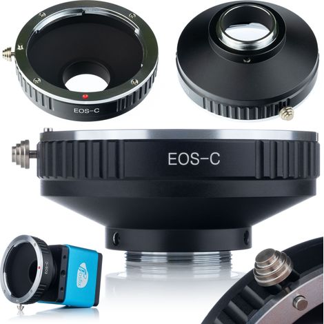 Adaptador de montura C - para c谩maras Canon EOS