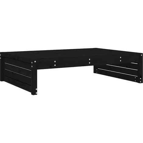 Maison Exclusive - Gartenhocker Schwarz 120x80 cm Massivholz Kief (1/5)