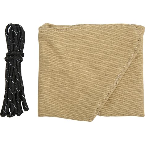 Tabouret de Camping Pliable en Toile Résistante, Portable et Léger pour Randonnée, Pique-nique, BBQ, Voyage (Couleur Sable) (1/5)