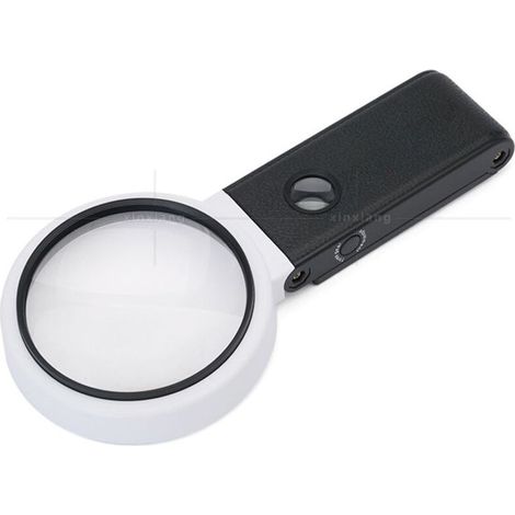 Grande loupe 4.35in 3.5X 25X avec lumière et Support, loupe Lumineuse LED Portable Debout, loupe de Lecture Pliante avec pour Les Seniors Lire, Point de Croix, Carte, Bijoux (1/4)