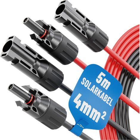 ABSINA Solarkabel-Set 910002, MC4, 2x 5 m, 4 mm²