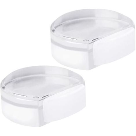 2 Pièces Arrêts de Portes, Stop Porte en forme de D, Cale Porte Sol, Bloc Porte, Protégez vos Portes et Murs Efficacement avec ces Butee de Porte AdhesiveTransparentes Adhésives pour Sols Durs (1/5)