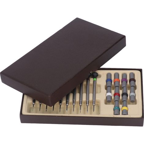 Kit de 10 outils de réparation horlogère, tournevis de précision manuel pour montres, ensemble complet d’entretien et maintenance. (1/5)