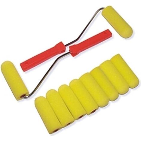 Jeu de Rouleaux de Peinture 10x 100 mm - Foam - 2x23 cm - Application Facile et Uniforme - Robuste et précis - Beast (1/5)