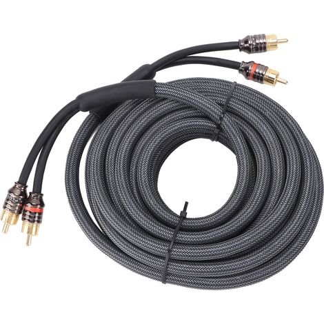 Câble Adaptateur Signal Audio Voiture 4,5m/180in Noir PVC Multicouche pour Amplificateur Cinéma Maison (1/5)