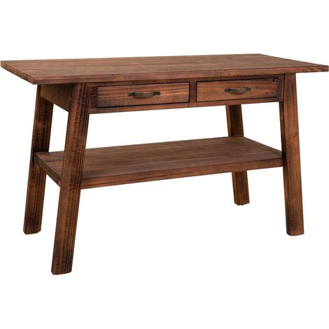 Recibidor de madera marrón 127x56x76h cm