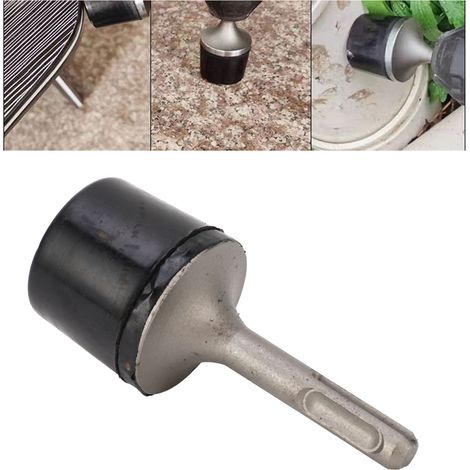 Marteau électrique en caoutchouc avec plaque de préhension. Ce marteau permet de niveler une surface en un seul coup et est facile à installer. (1/5)