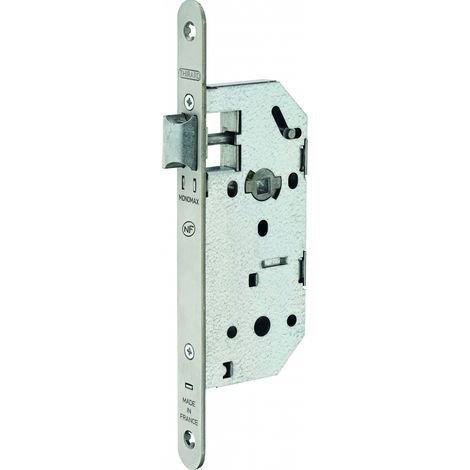 Serratura MONOMAX NF con scrocco, asse 40 mm, frontale inox, senza incontro, conf. indivisibile 25 pz – THIRARD