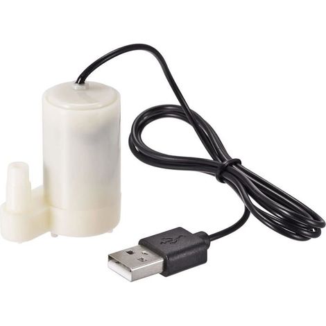 1 x Pompe à eau submersible mini, style vertical, 3 V CC via USB, pour arrosage automatique de plantes d’intérieur (1/5)