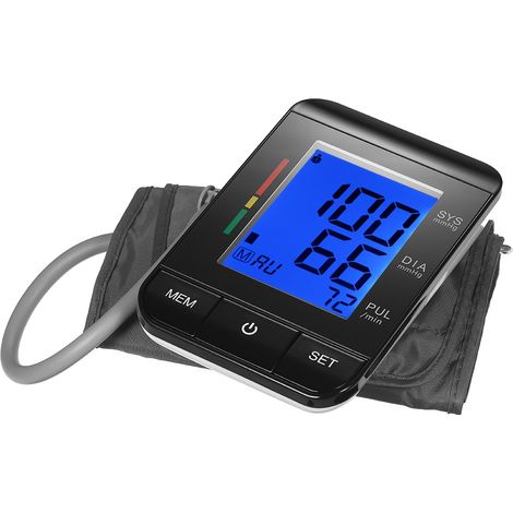 AlphagoMed Tensiomètre Bras à Écran LCD avec Brassard Tension Artérielle Numérique Pouls/2 Modes Utilisateurs/90 Mémoires IHB CE et FDA et ROHS (1/3)