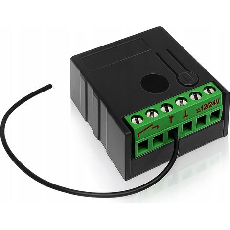 Récepteur 433,92 MHz - Monocanal - Portée 200 m - Compatible avec les variateurs - Boîtier plastique