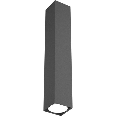PLATE PLAFONIERA TUBO H50 1 LUCE ATTACCO GX53 GRIGIO ANTRACITE (1/4)