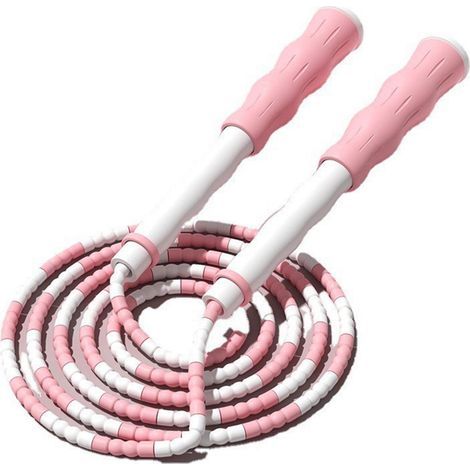 Corde à sauter perles ajustable et flexible en PP pour enfants, bleue (1/5)