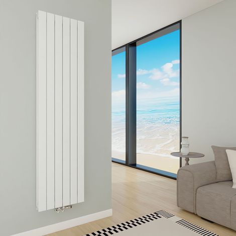 AICA Design Heizkörper Flachheizkörper Paneelheizkörper Vertikal 180×45cm Mittelanschluss Weiß Doppellagig 1735W (1/5)