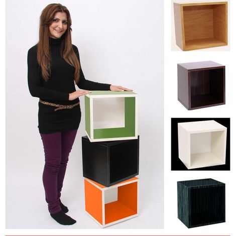 Étagère cube M73, combinable, avec porte, tournante, blanc