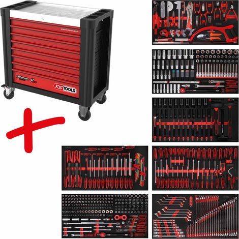 KS Tools PERFORMANCEplus Werkstattwagen-Satz P25 mit 510 Werkzeugen für 7 Schubladen (1/5)