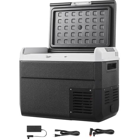Mophorn Glacière Électrique 30 L, Réfrigérateur Portable pour Voiture et Maison 12/24 V CC et 100-240 V CA, idéal pour Camping, Mini Frigo à Compression avec Température Ajustable de -20 °C à 20 °C (1/2)