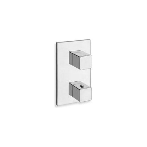 FACADE EXTERNE QUADRI LAITON THERMOSTATIQUE 3 SORTIES CHROME - CRISTINA ONDYNA XQ85351 (1/2)