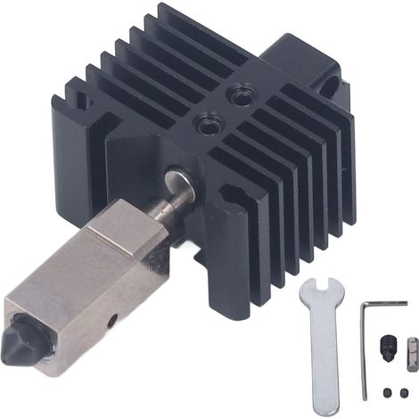 Kit tête d'extrusion Hotend de remplacement avec dissipateur thermique, buse et arbre de fixation pour imprimante 3D (1/5)