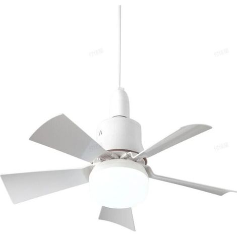 Deckenventilator mit Fernbedienung, leise, 5 Flügel, Deckenleuchte, E26, Deckenventilator, Sommer/Winter, Schlafzimmer, Esszimmer, Weiß (1/4)