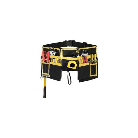 Ceinture Porte-Outils avec 11 Poches, 30" - 45" Pochette de Ceinture à Outils réglable (1/5)