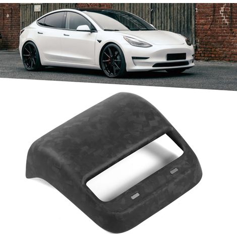 Sorties d'échappement arrière en fibre de carbone sèche pour modifications automobiles, compatibles avec la Tesla Model 3 2018-2021, finition fibre de carbone marbrée mate. (1/5)