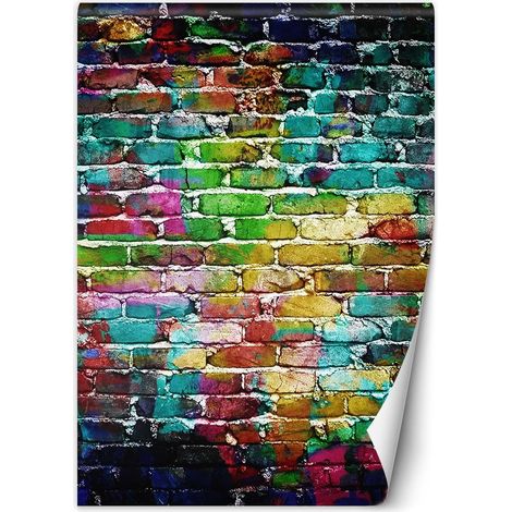 Fototapete Regenbogen Bunte Ziegel 100x140 cm (1/5)
