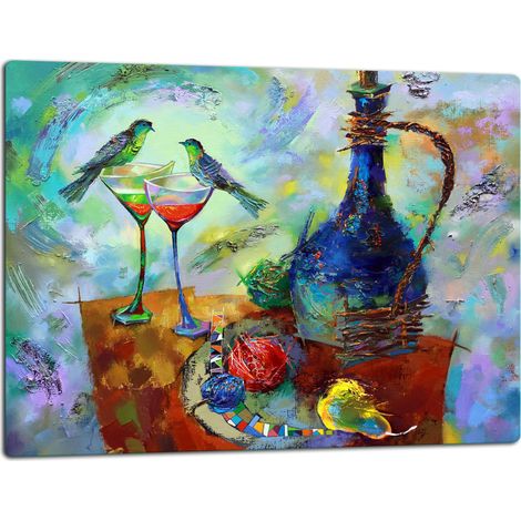 Schneidebrett aus Glas, 52x40 cm, Weinglas (1/5)