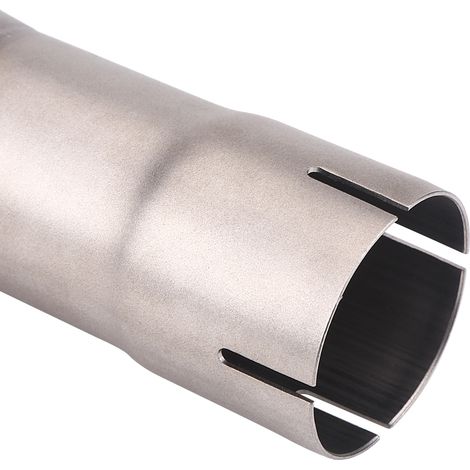 Embout de pot d'échappement universel en acier inoxydable pour motocross, couleur titane, pour moto. (1/5)