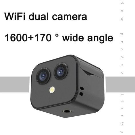 Caméra WiFi 4K, moniteur sans fil, double objectif, grand angle 170°, interphone bidirectionnel à distance via application, batterie intégrée magnétique, pour la maison, le bureau, l'extérieur (1/5)