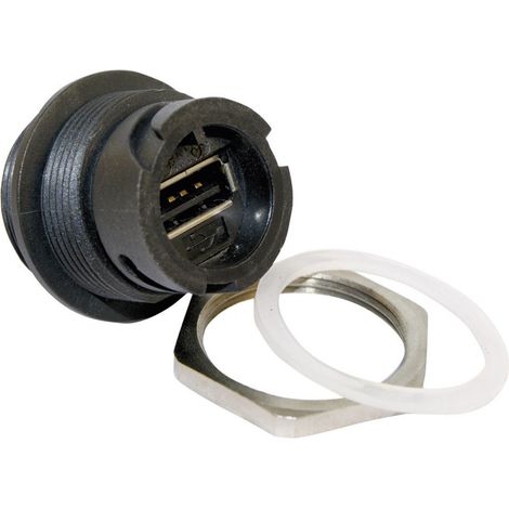 USB 2.0 Einbaugehäuse-Set Buchse, Einbau 17-200001 Bajonettverschluss ohne Schutzkappe 17-200001 Con