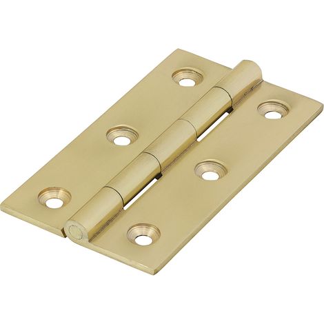 TIMCO Solid Drawn Brass Hinges Polished Brass - 75 x 40