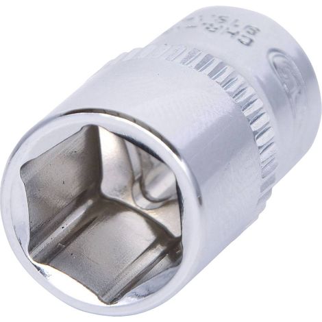 Kstools – Douille 1/4' 6 pans CHROMEplus 10mm – Chrome vanadium – Finition chromée brillante – Normes DIN ISO – Longueur 25mm (1/5)
