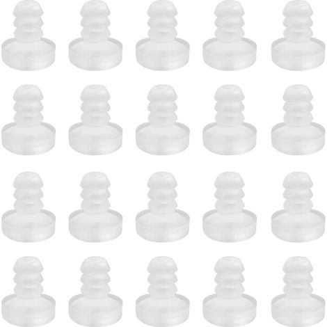 100 Pièces Butée en Caoutchouc pour Pare-Chocs de Meubles Tampon de Porte de Meuble Transparent Silencieux de Porte Presse Butée de Porte Table Plastique Transparent Anti-Collision Butées de Trou Inté