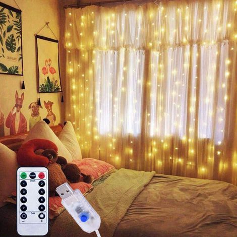 Guirlande lumineuse Twinkle Star 300 LED, idéale pour rideaux, mariages, fêtes, maison, jardin, chambre, décoration murale intérieure et extérieure, blanc chaud (1/5)
