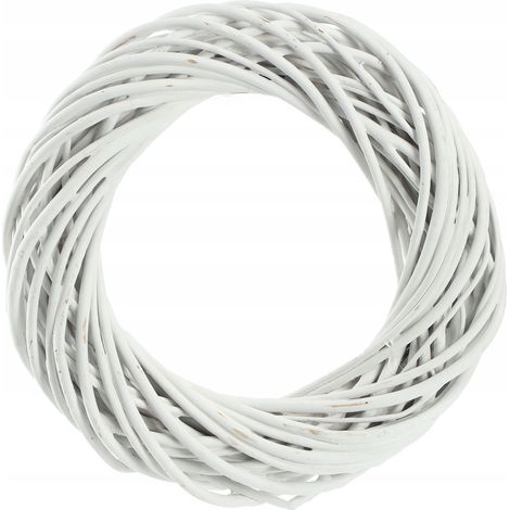 KADAX, weiße Korbkrone, 20 cm, Korbdekor