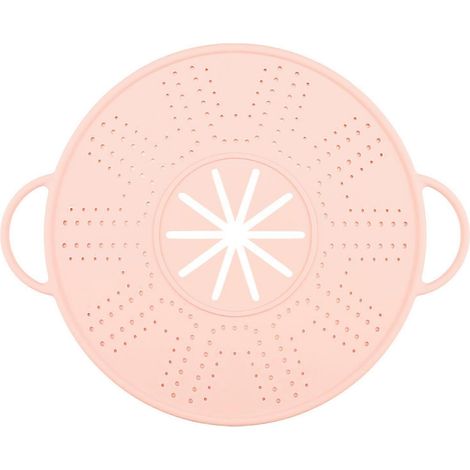 Couvercle anti-débordement en silicone résistant à la chaleur pour casseroles, protège des éclaboussures de graisse et des projections d'eau, pour une cuisson en toute sécurité (rose) (1/5)