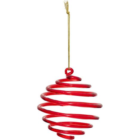 Glaskugel Spirale D.8cm rot - Feeric lights & christmas