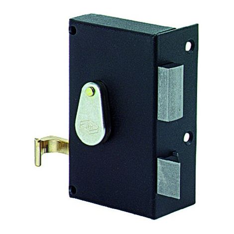 JPM – Serrure multipoint en applique 4 gorges – Pêne dormant en acier zingué – 2 clés 110mm nickelées – Pour portes jusqu'à 45mm d'épaisseur