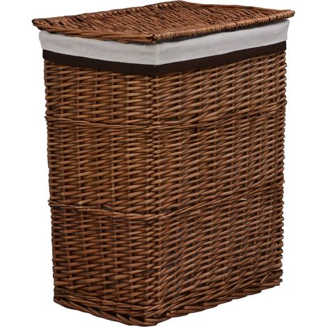 Cesto para la ropa sucia 43 x 34 x 57,5 cm marrón sauce 020006119