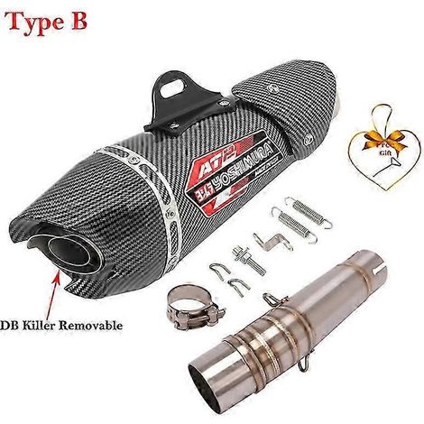 Silenciador De Escape Para Motocicleta, Tubo De Enlace Medio De Carbono, Para Honda Nc700, Nc700x, Nc750, Nc750x, Nc750s, 2012-2023, Yoshimura At2( Type B) (1/5)