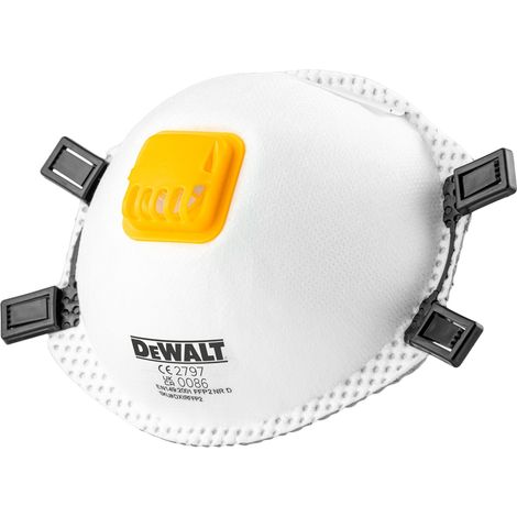 Dewalt 5 Pack FFP2 Face Masks Disposable Particulate Respirator Dust Mask (1/5)