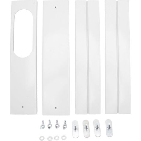 Jeffergarden 4 pièces Kit de fenêtre de climatiseur portable 16.9 à 55 pouces panneaux d'étanchéité de fenêtre réglables pour bureau à domicile-DOU