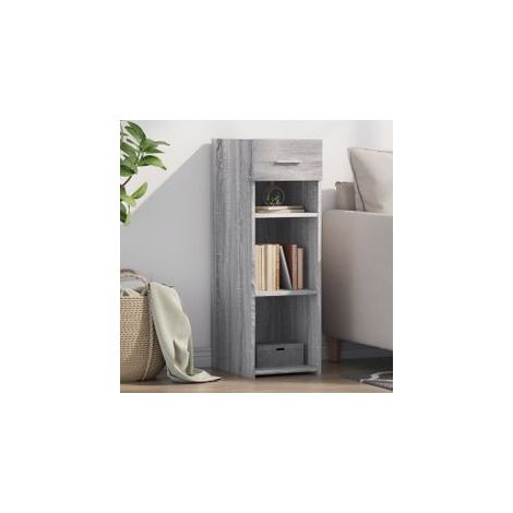 Buffet sonoma gris 30x42,5x93 bois d'ingénierie (1/5)