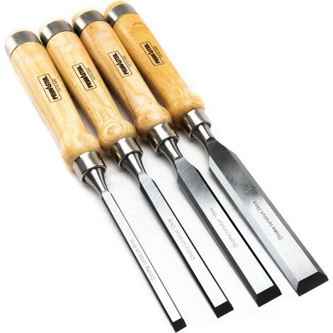 Primaster Stechbeitel-Set 4tlg. Schnitzwerkzeug Stecheisen Schnitzeisen (1/3)