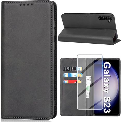 CUSTODIA COVER PER SAMSUNG GALAXY S23 5G NERA CHIUSA CON APERTURA PIEGHEVOLE (1/5)