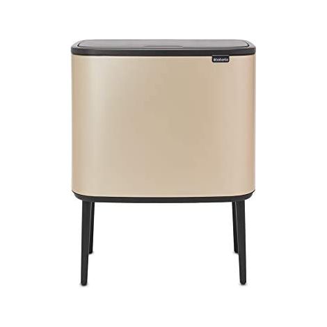 Brabantia Waste Bin Bo Touch Bin Pattumiera Champagne 3 x 11 Litri (1/5)