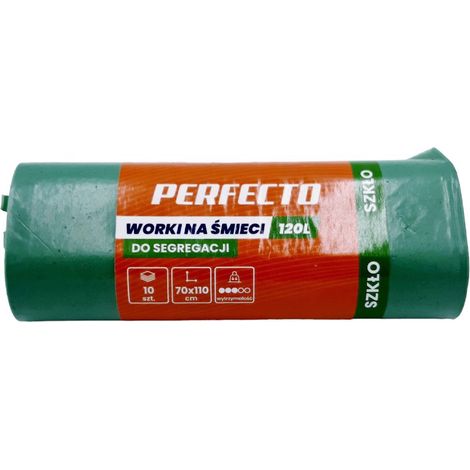 Müllsäcke 120L 70x110 grün 10 Stück Perfecto